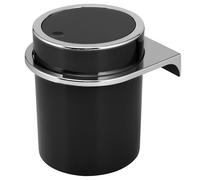 bremermann poubelle cosmétique ronde SAVONA avec couvercle basculant et patins EVA anti-rayures, avec support mural pour collage ou perçage, en plastique, capacité de 5,5 litres (noir)