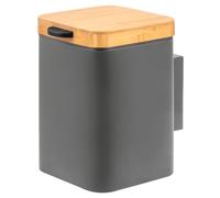 bremermann Poubelle de salle de bain murale carrée (gris)