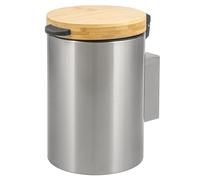 Bremermann Poubelle de salle de bain murale ronde 3 L en acier inoxydable à 2 voies