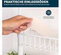 bremermann Poubelle de salle de bain Savona avec couvercle basculant, poubelle salle de bain, matière plastique, 5,5 litres (blanc, anguleux)
