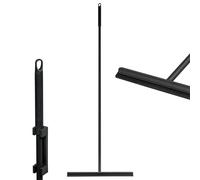 bremermann Raclette de sol, raclette de fenêtre avec support mural, en acier inoxydable et silicone (noir)