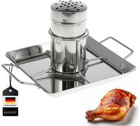 bremermann Rôtissoire à poulet / avec récipient à arômes, en acier inoxydable env. 24,5 x 18,5 cm