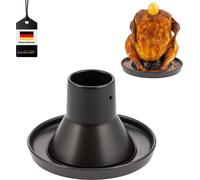 bremermann rôtissoire à poulet, support à volaille en faïence, gril à poulet noir