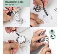 bremermann Salle de bain série LUCENTE - support de sèche-cheveux, set de collage inclus, support de sèche-cheveux en acier inoxydable chromé