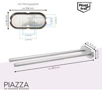 bremermann Salle de bain série PIAZZA - porte-serviettes 2 bras en inox mat