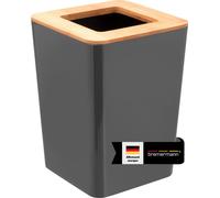 bremermann Seau à cosmétique CALVI en bambou et plastique | Poubelle, gris