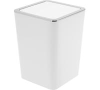 bremermann Seau à cosmétiques SAVONA 6 litres en plastique, carré - blanc