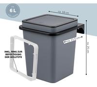 bremermann Seau à cosmétiques SAVONA avec support mural, plastique gris