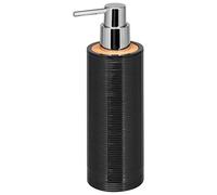 bremermann Segno Distributeur de savon, en bambou et plastique, capacité : environ 340 ml, noir