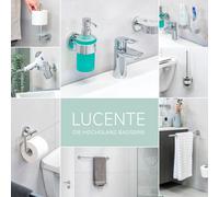 bremermann Série salle de bain LUCENTE - tablette d'angle en verre, étagère en verre, étagère de salle de bain en verre et acier inoxydable, chromé