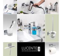 bremermann Série salle de bain LUCENTE TAPE - support papier toilette, support rouleau de papier autocollant inox, chromé - pas de perçage fixation adhésive 3M