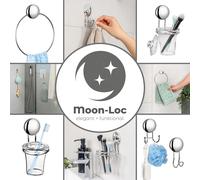 bremermann Série salle de bain Moon-Loc Crochets multifonctions, crochets pour serviettes, crochets muraux, lot de 4