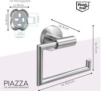 bremermann Série salle de bain PIAZZA - support papier toilette incl. set de collage en inox mat