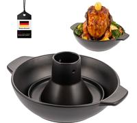 bremermann Set 2in1 rôtissoire à poulet avec poêle aromatique, support à volaille en faïence, gril à poulet