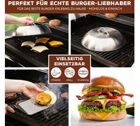 bremermann Set de 2 hottes à burger avec Ø 22,5 + 32 cm / Hotte à griller Cloche à fondre