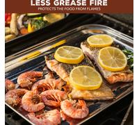 bremermann Set de 2 plats à griller, poêle à griller en acier inoxydable, env. 35 x 24,5 cm