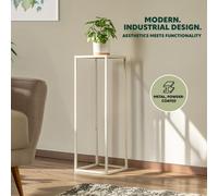 bremermann Set de 3 tabourets à fleurs, support à fleurs en métal, colonne à fleurs noir
