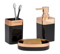 bremermann Set de salle de bain 3 pcs. SAVONA plastique set d'accessoires de salle de bain