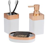 bremermann Set de salle de bain 3 pcs. SAVONA, plastique, set d'accessoires de salle de bain