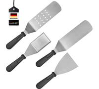 bremermann Set de spatules et spatules à grillades, 4 pièces, en acier inoxydable