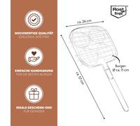 bremermann Support pour griller les burgers pour 4 galettes de burger // Acier inoxydable // env. 57 x 26 cm // Panier pour griller les burgers