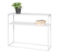 bremermann Table console avec 2 étagères, étagère sur pied en métal blanc