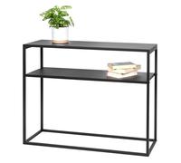 bremermann Table Console avec étagère, étagère sur Pied, Tabouret à Fleurs en métal (Noir)