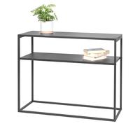 bremermann Table Console avec étagère, étagère sur Pied, Tabouret à Fleurs en métal (Gris)