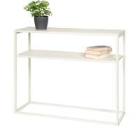 bremermann Table console avec étagère, étagère sur pied, tabouret à fleurs métal, noir