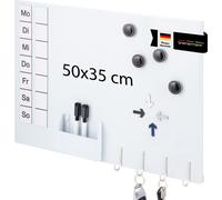 bremermann Tableau magnétique en métal, inscriptible, nombreux accessoires, laqué blanc