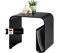 bremermann Tabouret de bain, tabouret de douche en acrylique noir, env. 33 x 27,5 x 48 cm (l/p/h), avec poignée encastrée, forme ergonomique, charge maximale 130 kg