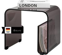bremermann Tabouret de bain, tabouret de douche en acrylique noir, env. 33 x 27,5 x 48 cm (l/p/h), avec poignée encastrée, forme ergonomique, charge maximale 130 kg