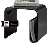 bremermann Tabouret de bain, tabouret de douche en acrylique noir, env. 33 x 27,5 x 48 cm (l/p/h), avec poignée encastrée, forme ergonomique, charge maximale 130 kg