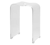 bremermann Tabouret de Douche en Acrylique, env. 33 x 27,5 x 48 cm (l x p x h) avec poignée Creuse, Forme Ergonomique, Charge maximale 130 kg (Acrylique-Transparent)