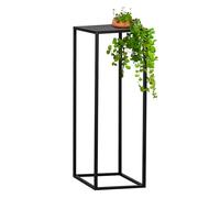 bremermann Tabouret de fleurs, support de plantes en métal, colonne de fleur moderne, idéal pour salon, couloir et bureau, décoration et plantes d'intérieur en métal noir