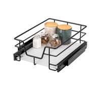 bremermann Tiroir télescopique 40 cm avec étagère, tiroir de cuisine pour équipement ultérieur, tiroir d'armoire en métal, noir