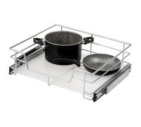 bremermann Tiroir télescopique 60 cm avec étagère, tiroir de cuisine pour équipement ultérieur, tiroir d'armoire en métal, chromé