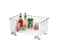 bremermann Panier pour armoires supérieures, 40 cm de large, extensible, pour armoires hautes, étagères et garde-manger, étagère à épices télescopique, tiroir télescopique avec étagère, chromé