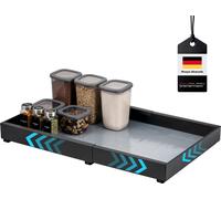 bremermann Tiroir télescopique avec étagère, extensible, largeur de 43-67 cm, à coller ou à percer, en métal noir