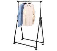 bremermann Tringle à vêtements pliable, portemanteau à roulettes (noir)
