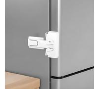 Bremorou Lot de 2 loquets de porte de congélateur pour réfrigérateur vertical - Verrouillage de porte de réfrigérateur - Sécurité pour bébé - Blanc