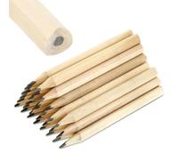 Bremorou Lot de 30 mini crayons hexagonaux courts en bois, 9,5 cm | Pour les enfants d'âge préscolaire, les tout-petits, la maternelle, l'école, la maison