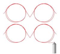 Bremorou Lot de 4 bombes aérosols flexibles de rechange en polypropylène, longues et flexibles, taille standard, multi-usages