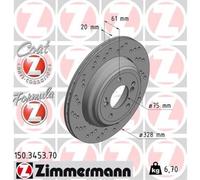 Bremsscheibe Ø328 Belüftet Hinten Links Pour BMW 3er Coupe Z4 E46 E85