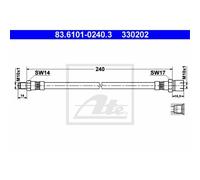 Bremsschlauch Avant Pour VW Kaefer Karmann Ghia Cabriolet 1200 Porsche 356