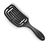 Brencco Brosse à Cheveux, Professionnelle Incurvée Ventilée Brosses de Massage Démêlantes à Séchage Rapide pour Cheveux Bouclés Lisses Crepus