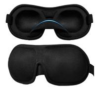Brencco Masque de Nuit Occultant, Sangle Élastique Réglable, Noir, 1 Pièce | Masque de Sommeil 3D, Cavités Oculaires de 10 mm, Sans Pression, pour Voyage, Sieste, Travail de Nuit et Dormir sur le Côté