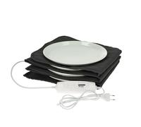 BREND BR-2209 Chauffe-Assiettes Électrique 12 Assiettes - 4 Niveaux 40-70°C - Housse en Coton Lavable - Chauffe-Plat Compact et Sûr pour Repas et Fêtes
