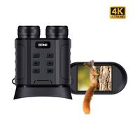 BREND BR-2242 Jumelles Numériques - Vision Nocturne 300 m - 4K - Écran IPS - Zoom 10x - Lampe Torche - Carte SD Incluse - Noir