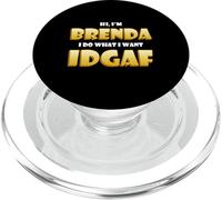 Brenda Costume IDGAF Meme Funny Halloween Costume Brendas PopSockets PopGrip pour MagSafe